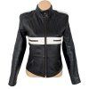 KOŽENÁ dámská černá bunda na zip KARA S, L