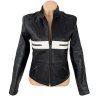 KOŽENÁ dámská černá bunda na zip KARA S, L