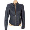 KOŽENÁ dámská tmavě modrá bunda na zip ESPRIT 36/10