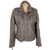 KOŽENÁ dámská hnědá bunda na zip GIPSY XL