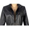 KOŽENÁ dámská černá bunda na zip KARA 42