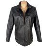 KOŽENÁ dámská černá bunda na zip KARA 42
