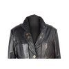 Kožená měkká dámská černá bunda DERI  L*