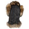 KOŽENÁ dámská černá vesta s pravou kožešinou S - M