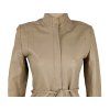 KOŽENÁ dámská béžová bunda s páskem Arm's S