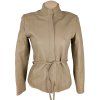 KOŽENÁ dámská béžová bunda s páskem Arm's S