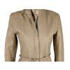 KOŽENÁ dámská béžová bunda s páskem Arm's S