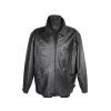 Kožená měkká pánská černá bunda na zip CALYPSO XXL*