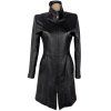 KOŽENÝ dámský černý kabát na zip Ceren Deri M