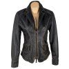 KOŽENÁ dámská černá bunda na zip TOM TAILOR M