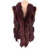 Kožešinová dámská vínová vesta M