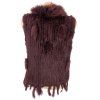 Kožešinová dámská vínová vesta M