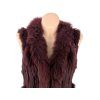 Kožešinová dámská vínová vesta M