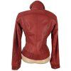 KOŽENÝ dámský červený křivák Bershka M