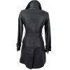 KOŽENÝ dámský černý kabát s páskem KARA S