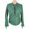 KOŽENÁ dámská zelená bunda na zip Rick Cardona 42