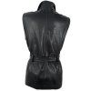 KOŽENÁ dámská černá vesta s páskem REBEL XL