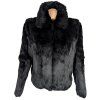 Pravý dámský černý kožich na zip Berghaus M