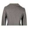 KOŽENÁ dámská hnědá cappuccino prošívaná bunda na zip M