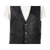 KOŽENÁ pánská černá vesta K Cero M