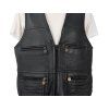 KOŽENÁ pánská černá vesta na zip 50/52