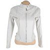 KOŽENÁ dámská bílá bunda na zip KARA 36