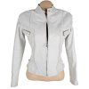 KOŽENÁ dámská bílá bunda na zip KARA 36