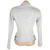 KOŽENÁ dámská bílá bunda na zip KARA 36