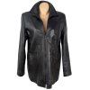 KOŽENÁ dámská černá zateplená bunda na zip XL