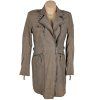 KOŽENÝ dámský hnědý kabát - křivák GIPSY M