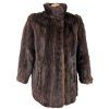 Pravý dámský hnědý norkový kožich S