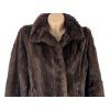 Pravý dámský hnědý norkový kožich S
