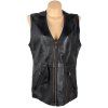 KOŽENÁ dámská černá vesta na zip XL
