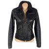 KOŽENÁ dámská černá bunda na zip Calypso 36