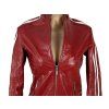 KOŽENÁ dámská červená bunda na zip Racing Team S