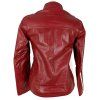 KOŽENÁ dámská červená bunda na zip Racing Team S