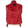 KOŽENÁ dámská červená bunda na zip M