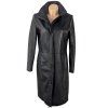 KOŽENÝ dámský černý kabát na zip Danier M