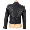 KOŽENÁ dámská černá prošívaná bunda na zip MANGO XS, S