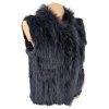 Dámská fialová kožešinová vesta M