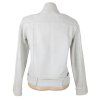 KOŽENÁ dámská bílá bunda na zip KARA M