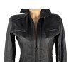 KOŽENÁ dámská černá bunda na zip Euro Pelle M