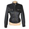 KOŽENÁ dámská černá bunda na zip Milan Leather XS/S