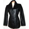 KOŽENÝ dámský černý kabát Woodworths M/L 3