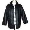 KOŽENÁ pánská měkká černá bunda L 4