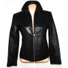 KOŽENÁ dámská měkká černá bunda na zip TEODEM M 2