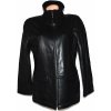 KOŽENÁ dámská černá měkká bunda na zip Mauritius L