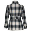 Vlněný dámský kostkovaný kabát s páskem Kaja M/L