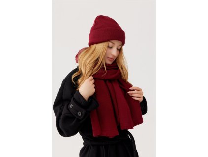 Dámská šála Penelope 100% merino vlna burgundy