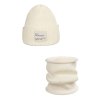 Dámský set čepice a nakrčníku– 100% merino vlna "BRIGID NEW" ecru